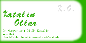 katalin ollar business card