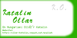 katalin ollar business card